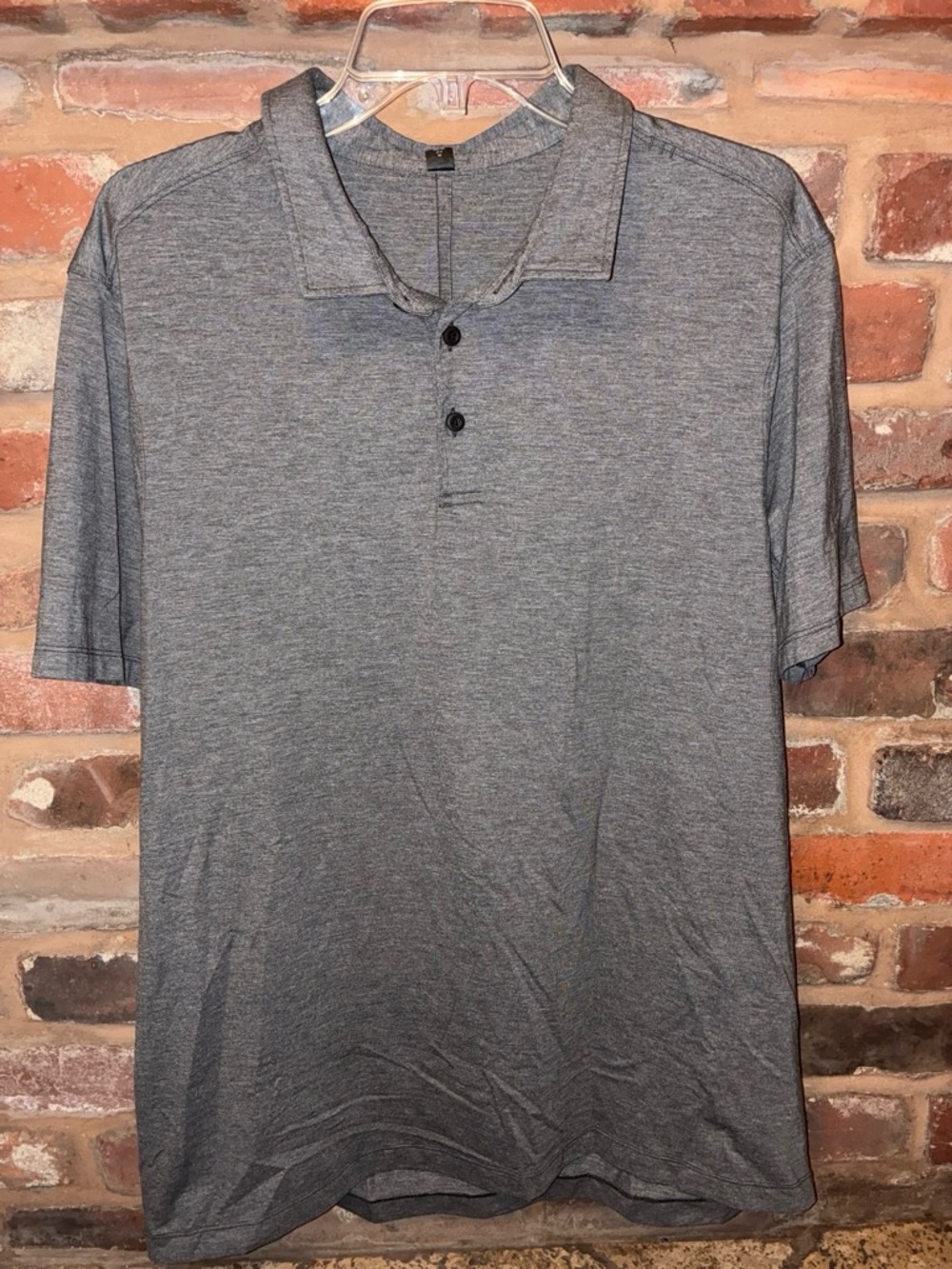 Lululemon Men's Gray Polo Shirt